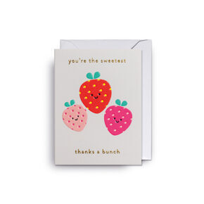 Carte pliante fraises /
Thanks 