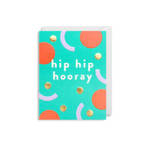 Folded card Hip Hip Hooray 