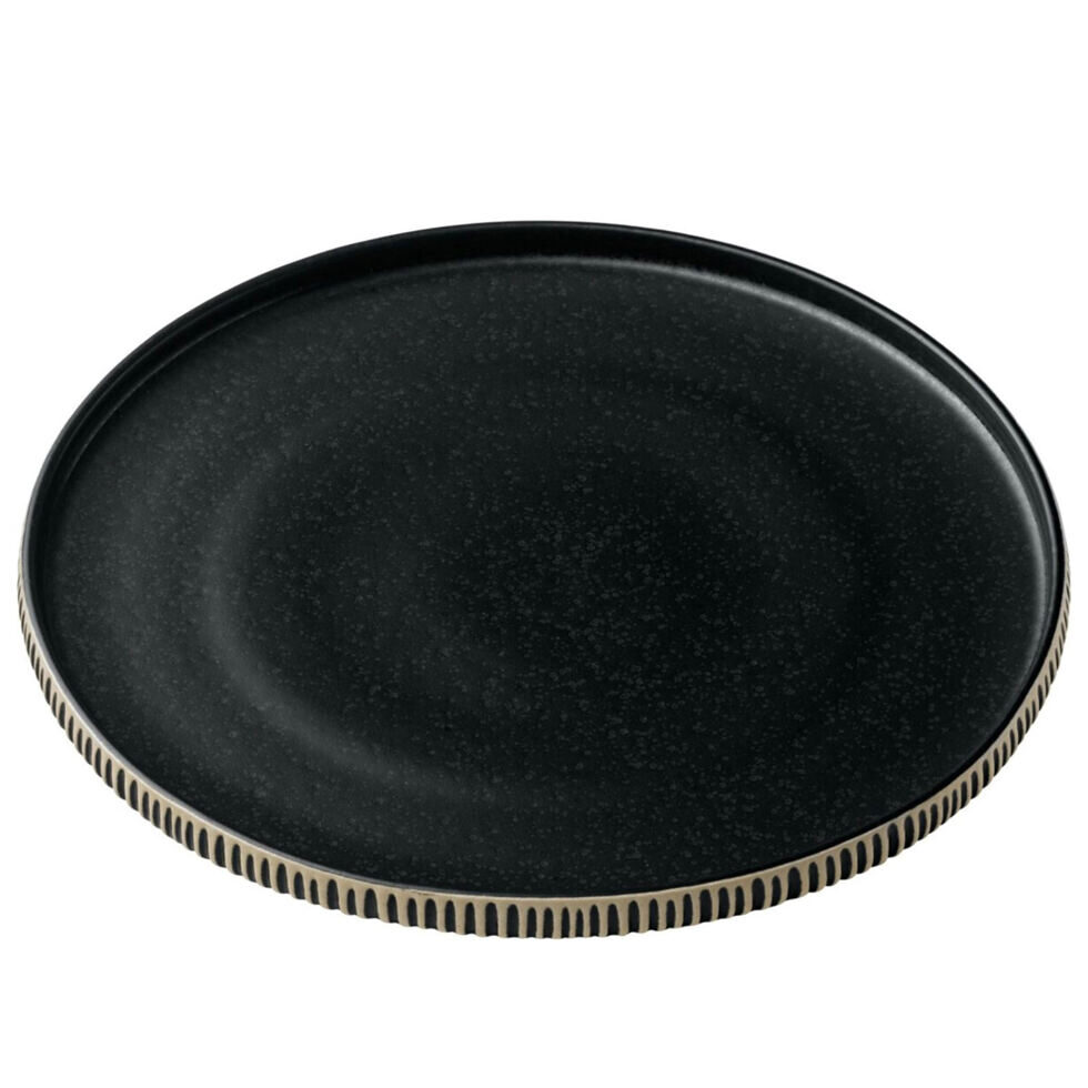 Plate flat 26cm
black/white 